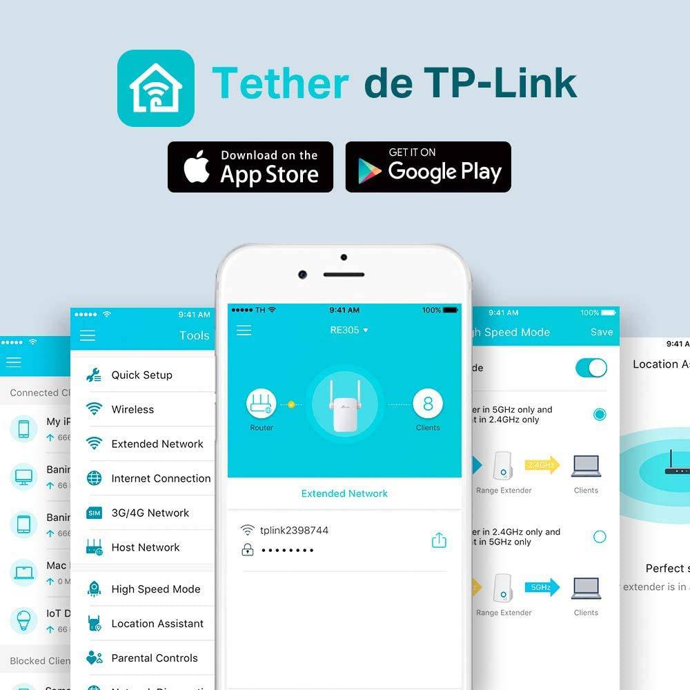 TP Link RE305 Extensor de Cobertura WiFi AC1200 - Achorao