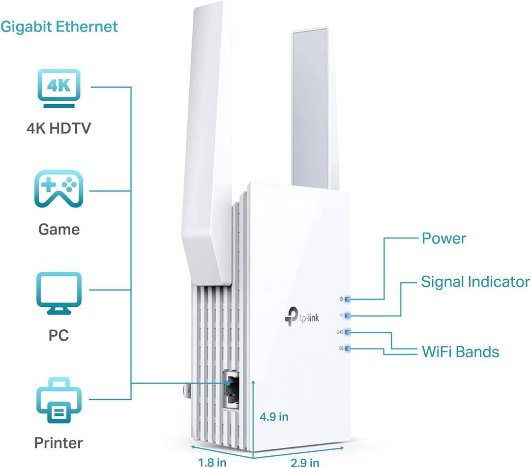 TP Link RE605X Extensor de red Wi-Fi 6 Mesh AX1800 - Achorao