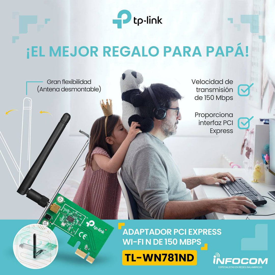 Tp-Link TL-WN781ND Tpl 150Mbps Wireless PCI Express Adapter 2.4GHz - Achorao