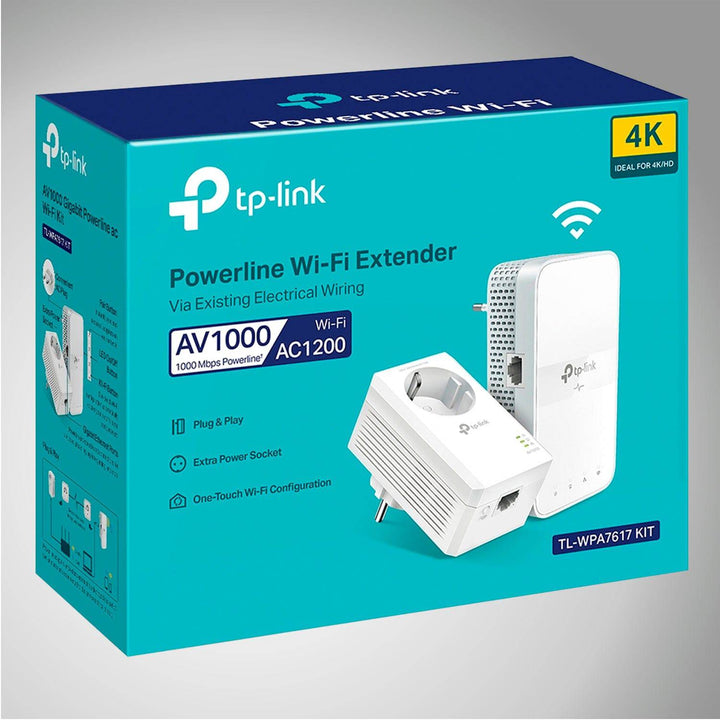 TP Link TL-WPA7617 KIT AV1000 Gigabit Passthrough Powerline - Achorao