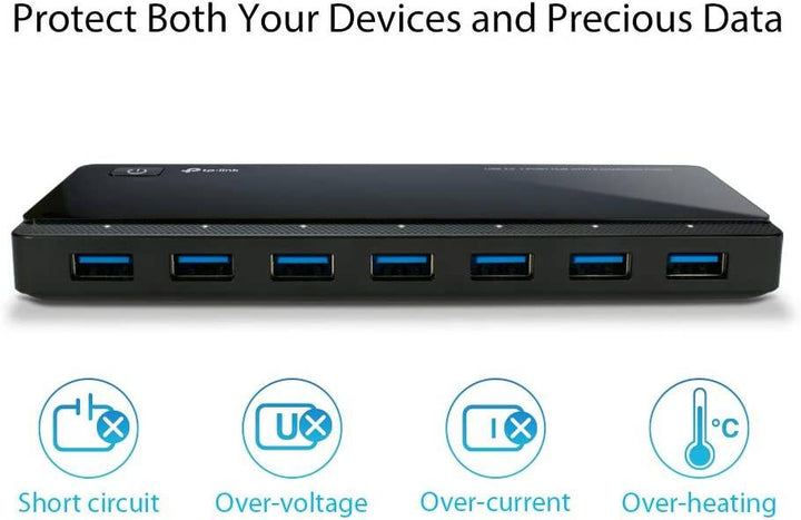 TP Link UH720 Hub de 7 Puertos USB 3.0 - 2 Puertos de Carga - Achorao