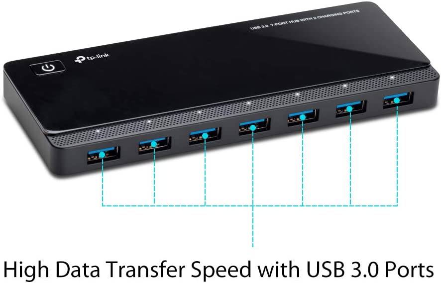 TP Link UH720 Hub de 7 Puertos USB 3.0 - 2 Puertos de Carga - Achorao