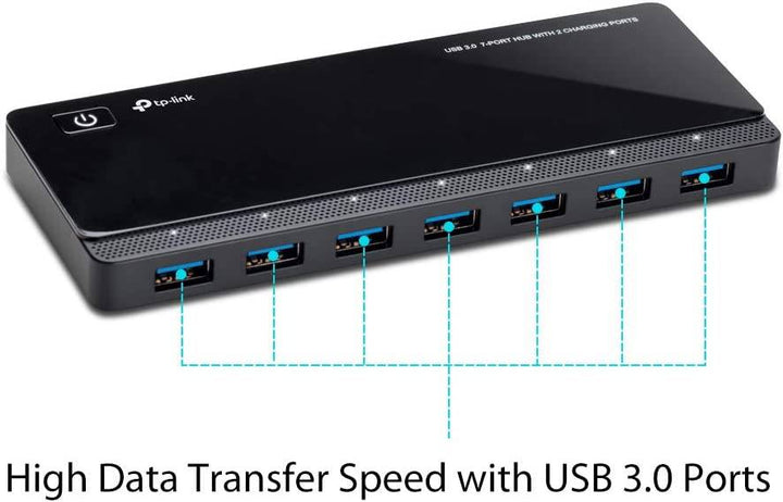 TP Link UH720 Hub de 7 Puertos USB 3.0 - 2 Puertos de Carga - Achorao
