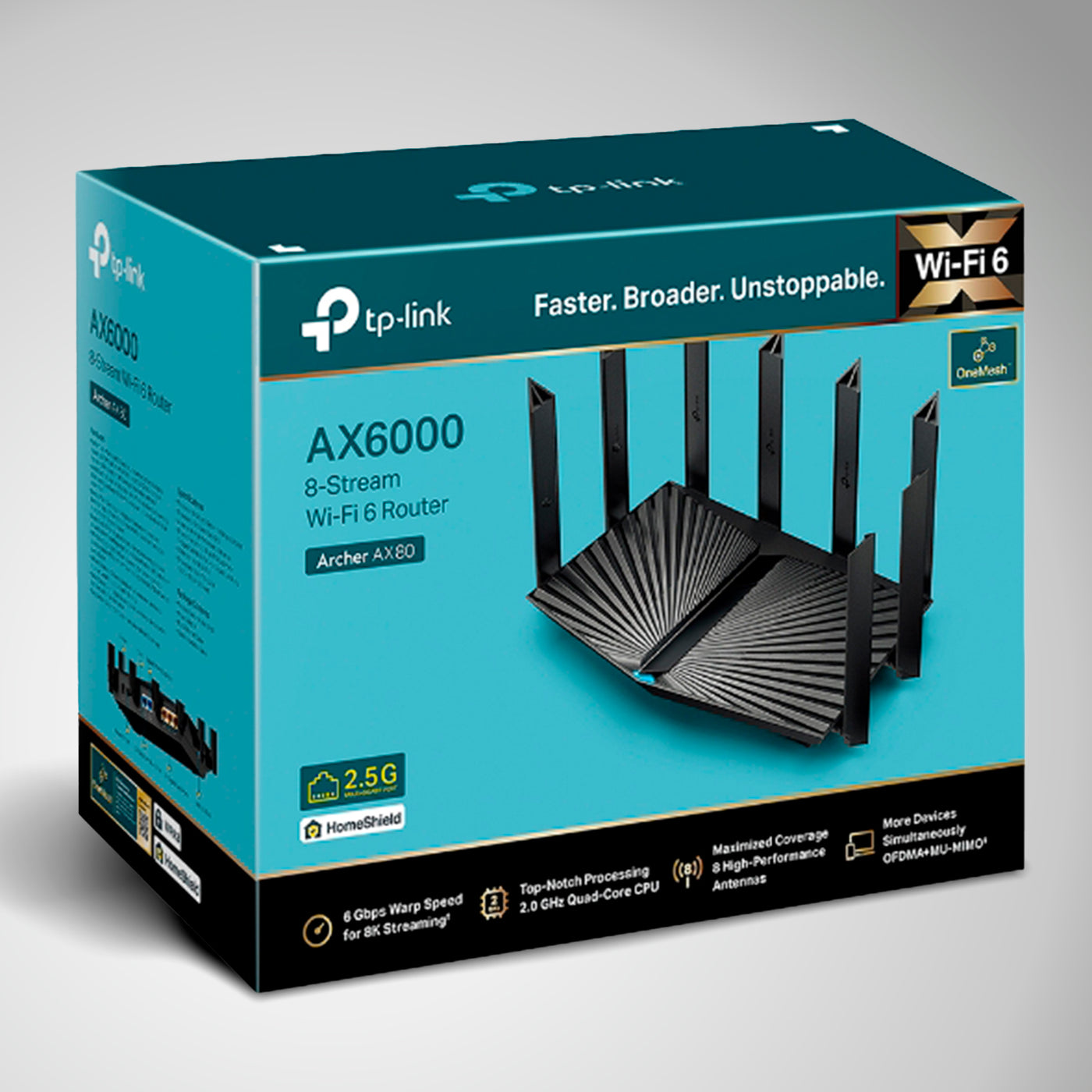 DECO TP-LINK Archer AX80 AX6000 8-Stream Wi-Fi 6 Router with 2.5G Port - Achorao