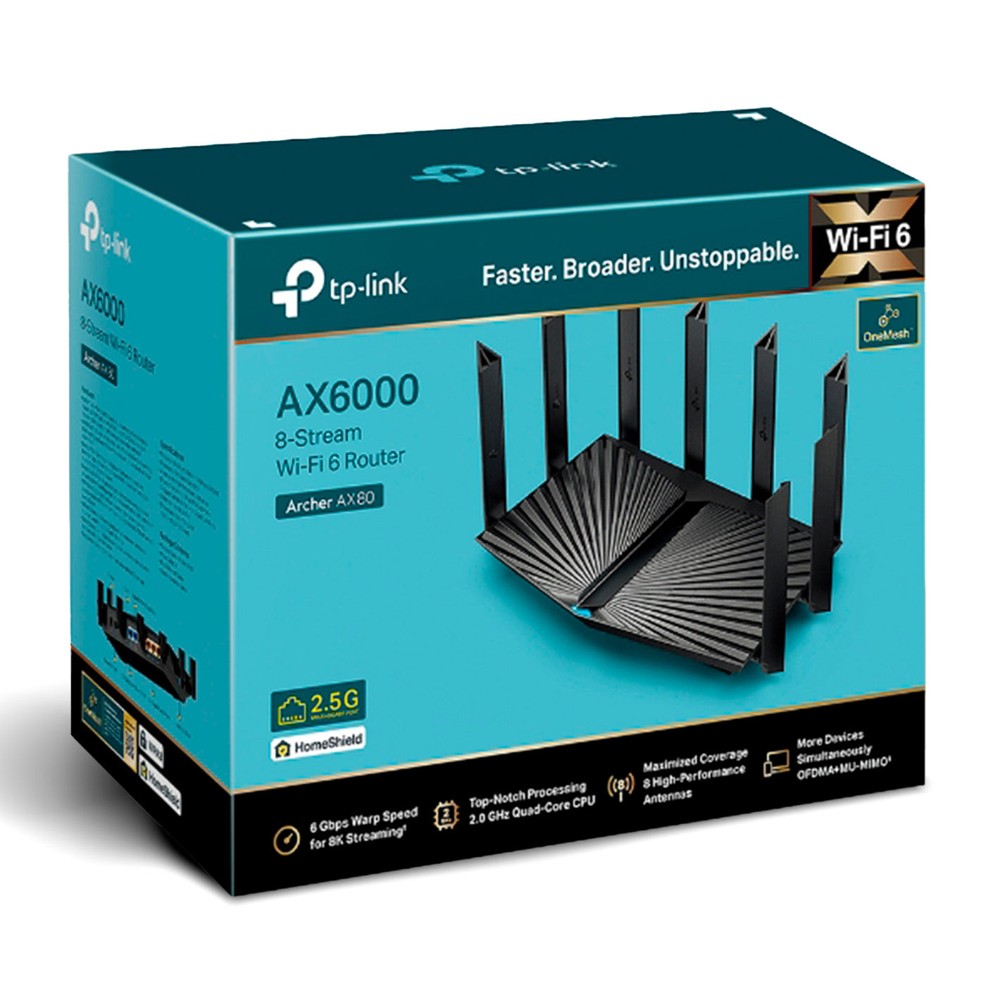 DECO TP-LINK Archer AX80 AX6000 8-Stream Wi-Fi 6 Router with 2.5G Port - Achorao