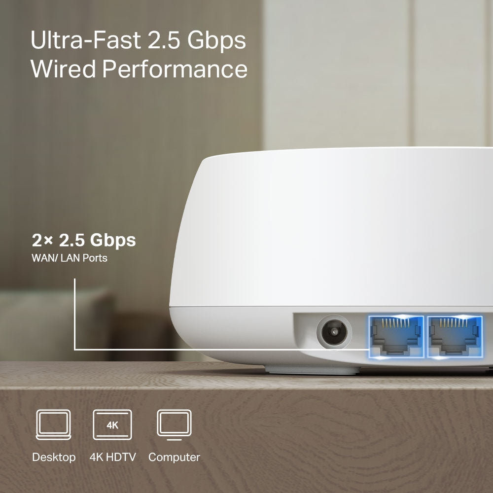 Enrutador TP-Link BE5000 Whole Home Mesh WiFi 7 System (2-pack) - Achorao