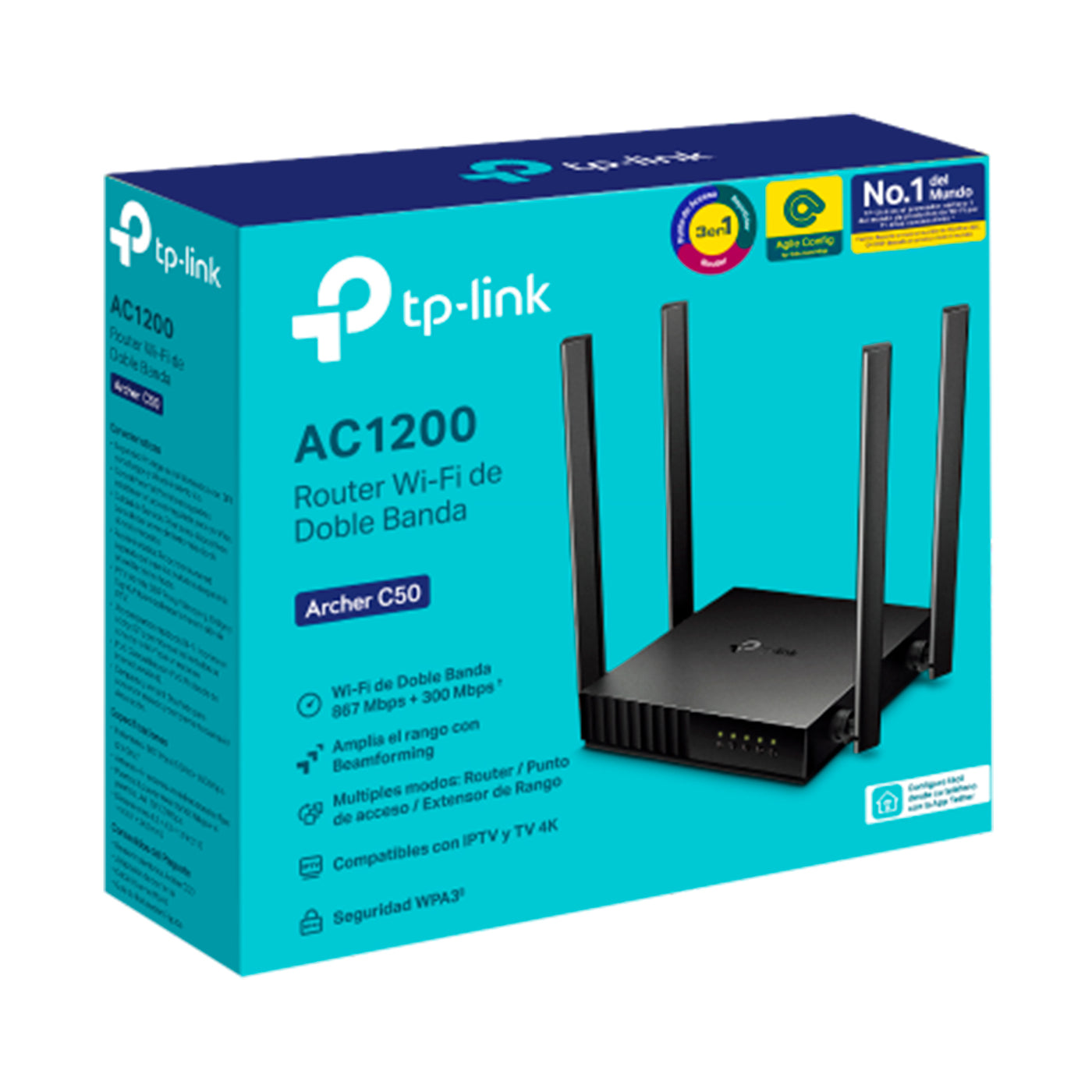 TP Link Archer C50 Router AC1200 WiFi de Doble Banda - Achorao