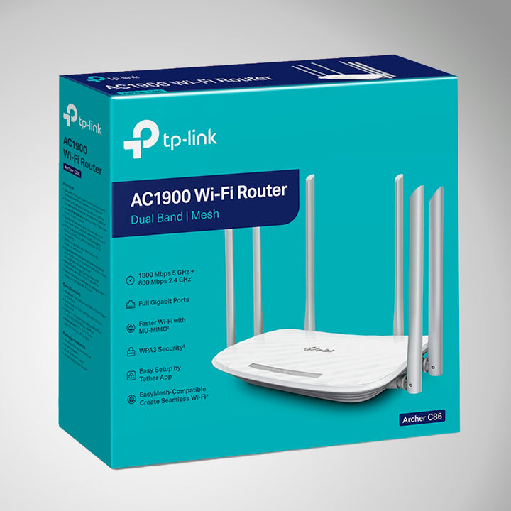 Tp Link Archer C86 Router Wifi Doble Banda 2.4-5GHZ 6 ANTENAS - Achorao