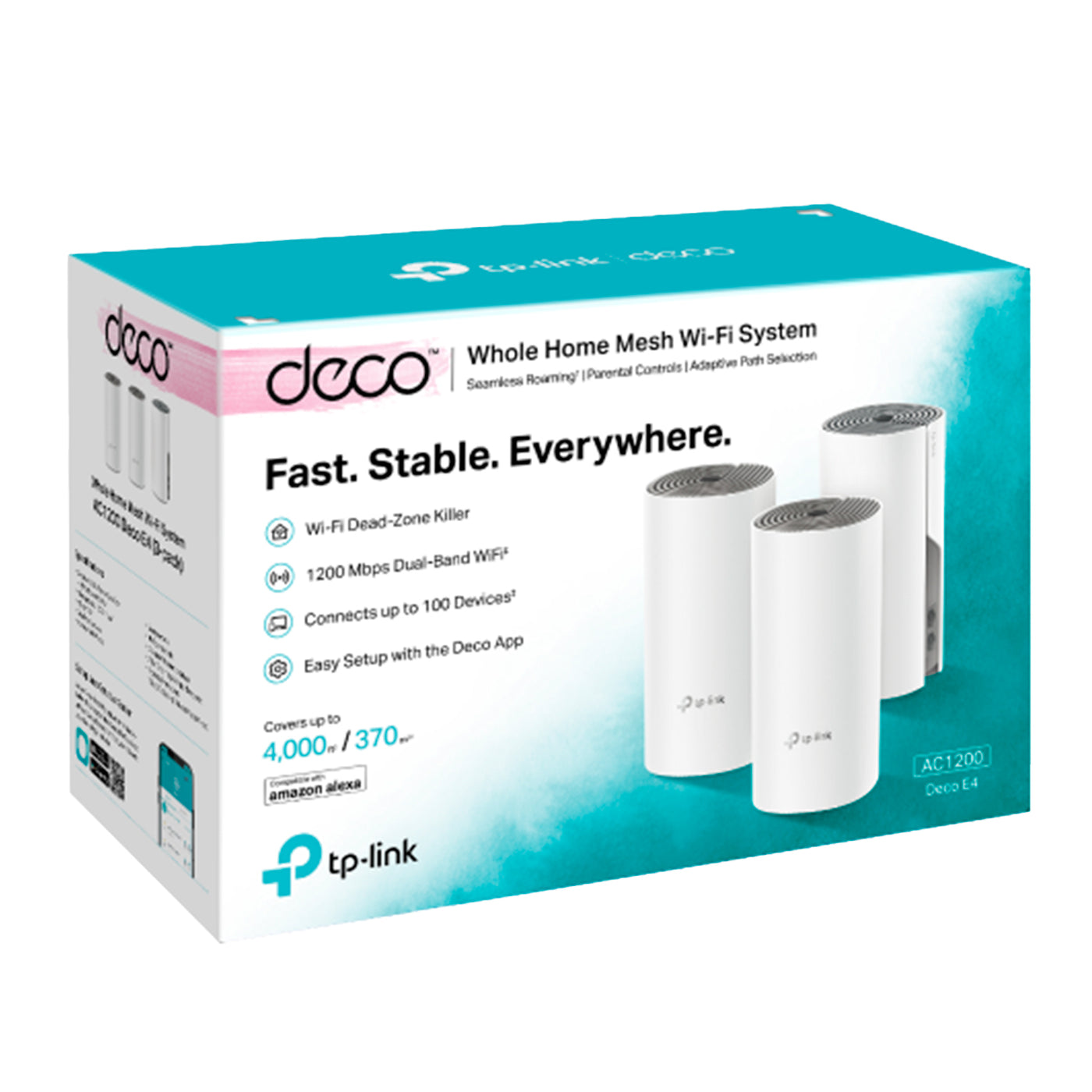 Tp-Link Deco E4 (3pack) SISTEMA WIFI MESH 300MBPS DUAL 2.4-5GHZ - Achorao