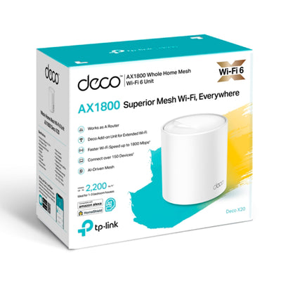 TP-link Deco X20 (1-pack) AX1800 Whole Home Mesh Wi-Fi 6 Unit - Achorao