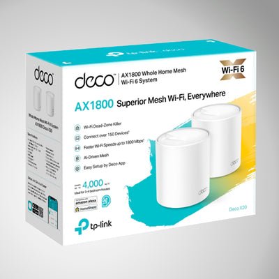 Tp-link Deco X20 (2-pack) AX1800 Whole Home Mesh Wi-fi 6 - Achorao
