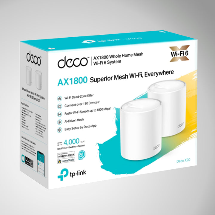 Tp-link Deco X20 (2-pack) AX1800 Whole Home Mesh Wi-fi 6 | Achorao