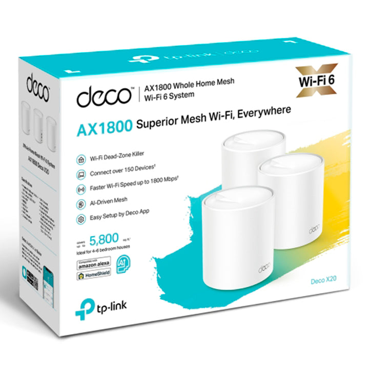 TP Link Deco X20 3pack Ax1800 WiFi 6 Mesh Para Toda La Casa - Achorao