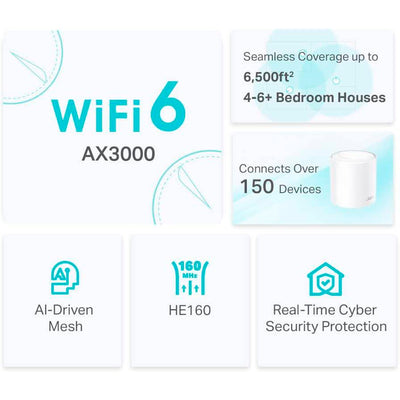 TP-Link Deco X50 (3-pack) AX3000 Dual Band Whole Home Mesh WiFi 6 - Achorao