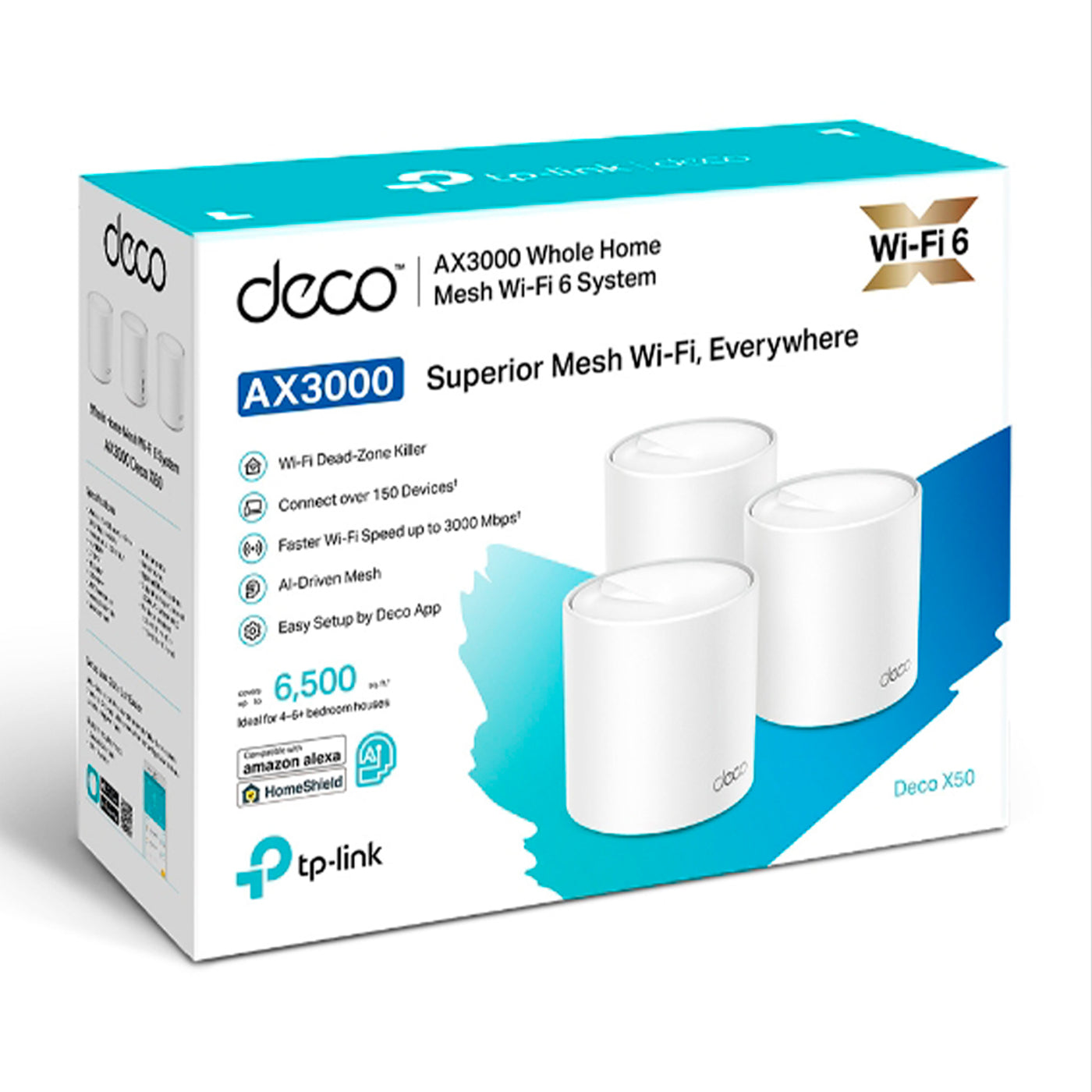 TP-Link Deco X50 (3-pack) AX3000 Dual Band Whole Home Mesh WiFi 6 - Achorao