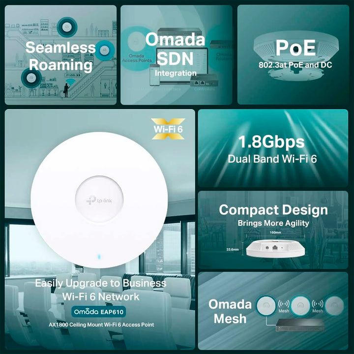 Tp-link EAP620 HD AX1800 Ceiling Mount Dual-Band Wi-fi - Achorao