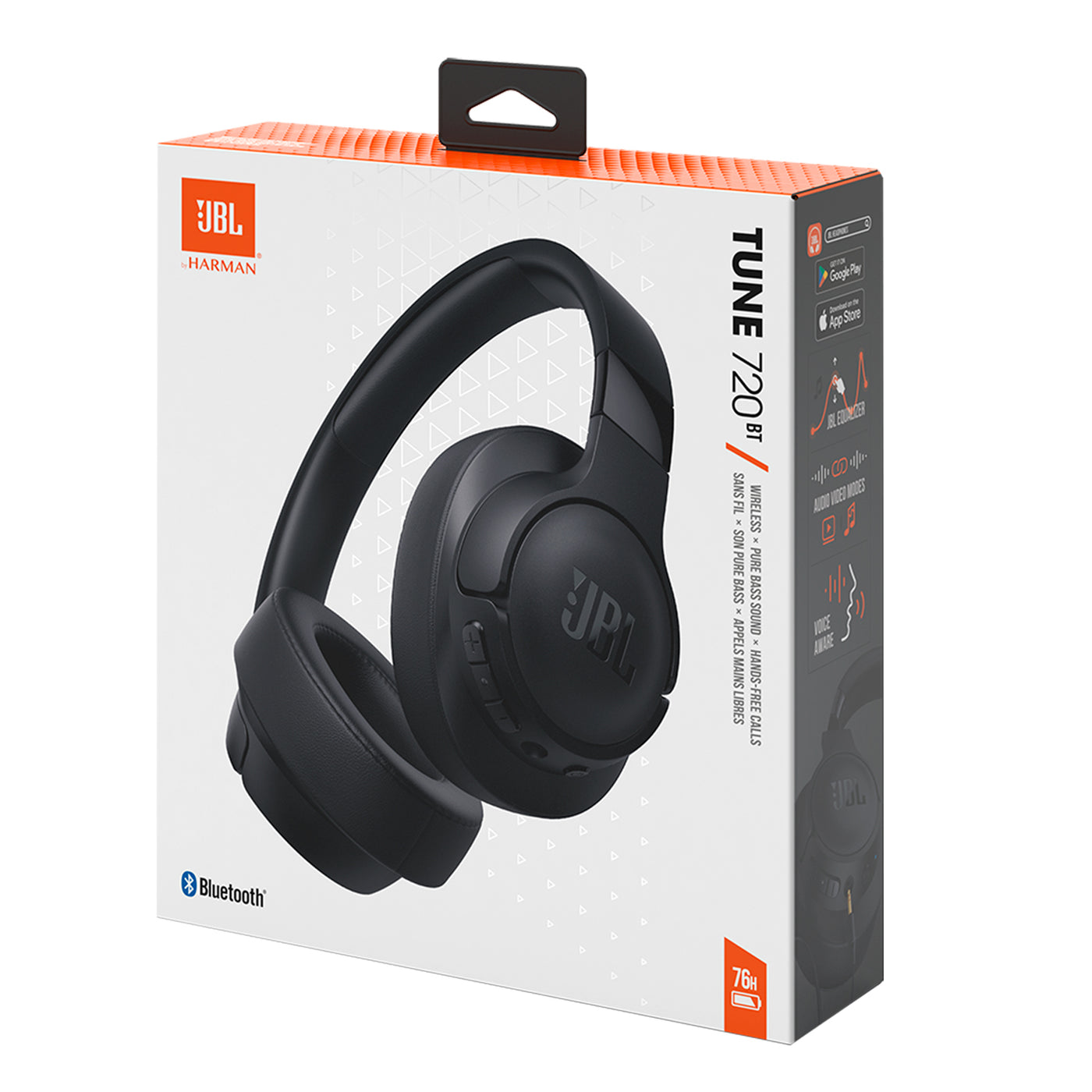 Audifonos inalámbricos JBL Tune 720 BT Headphone Bluetooth Over Ear Black - Achorao
