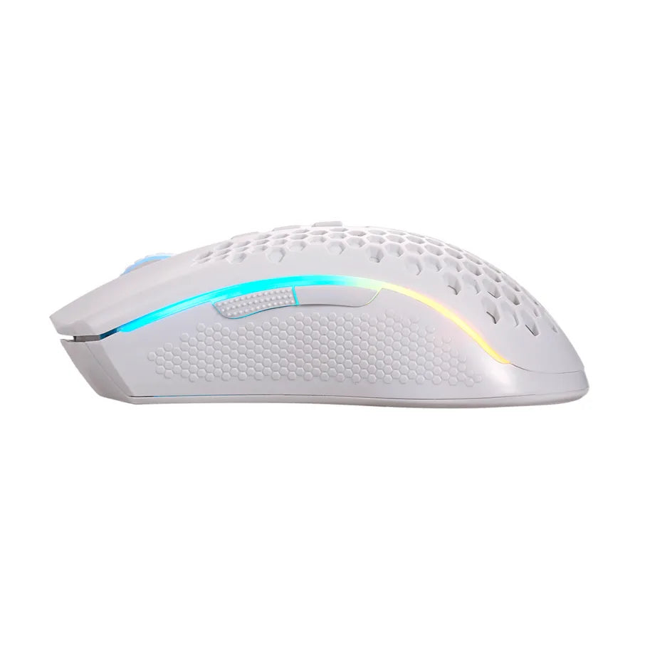 Mouse gamer Redragon Storm Pro M808-KS, inalámbrico, RGB, blanco - Achorao