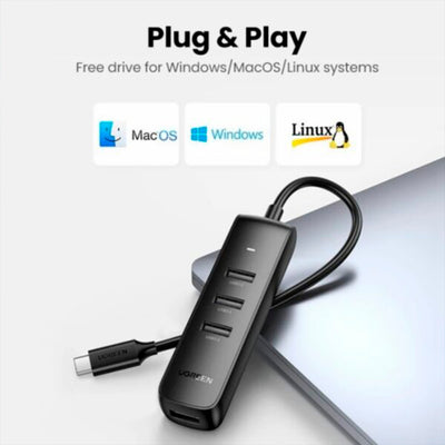 Adaptador HUB UGREEN USB 3.0 4 Puertos CM416 - Achorao