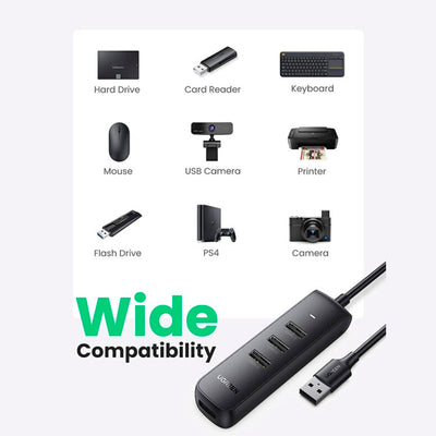 Adaptador HUB UGREEN USB 3.0 4 Puertos CM416 - Achorao