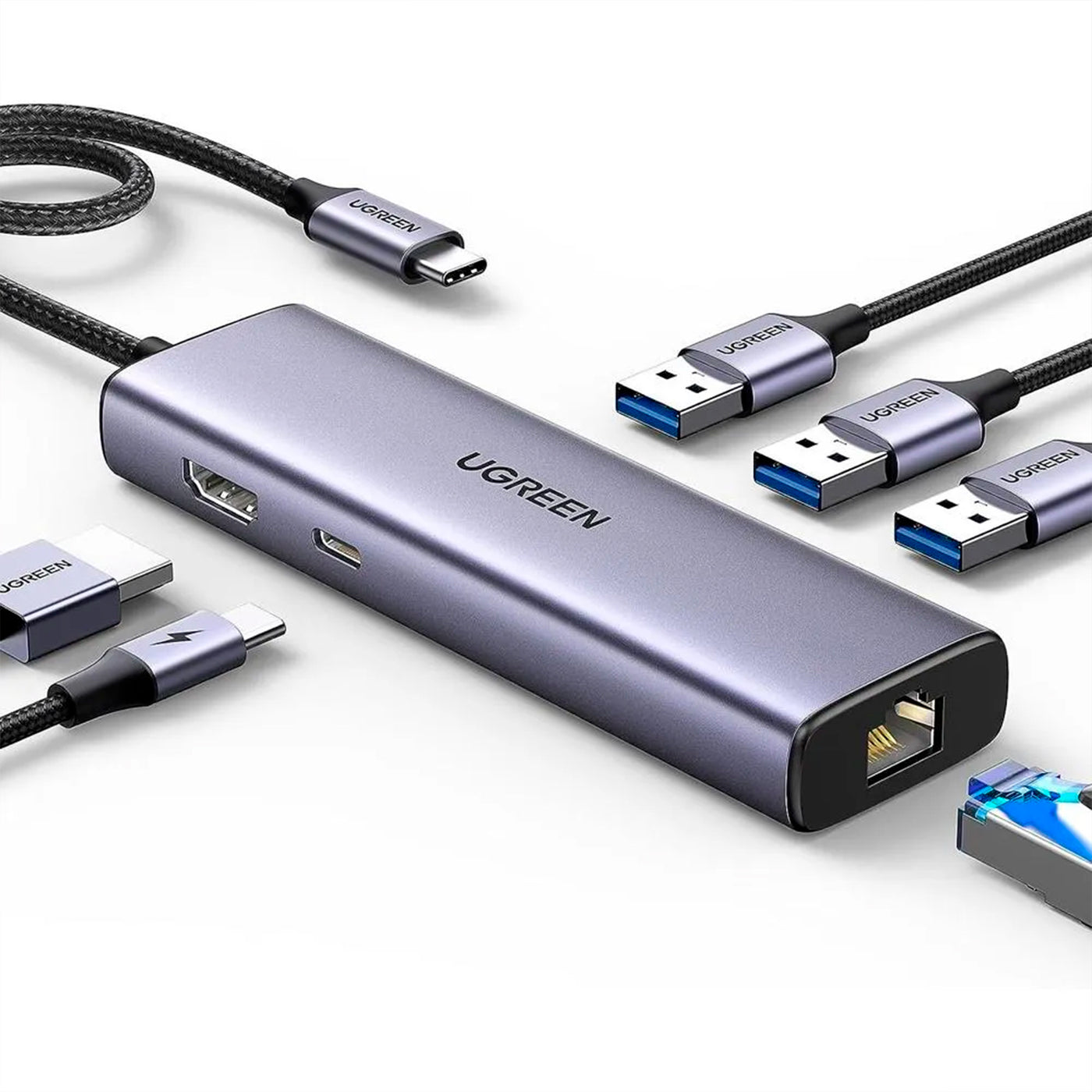 Adaptador Multifunción UGREEN USB-C (CM512) 6 en 1 - Achorao