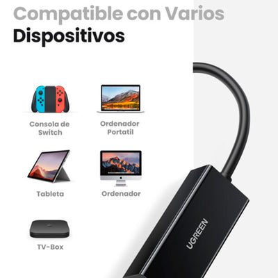 Adaptador UGREEN de USB 2.0 a Ethernet de 100Mbps - Achorao