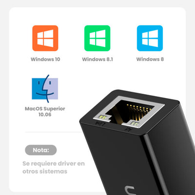 Adaptador UGREEN de USB 2.0 a Ethernet de 100Mbps - Achorao