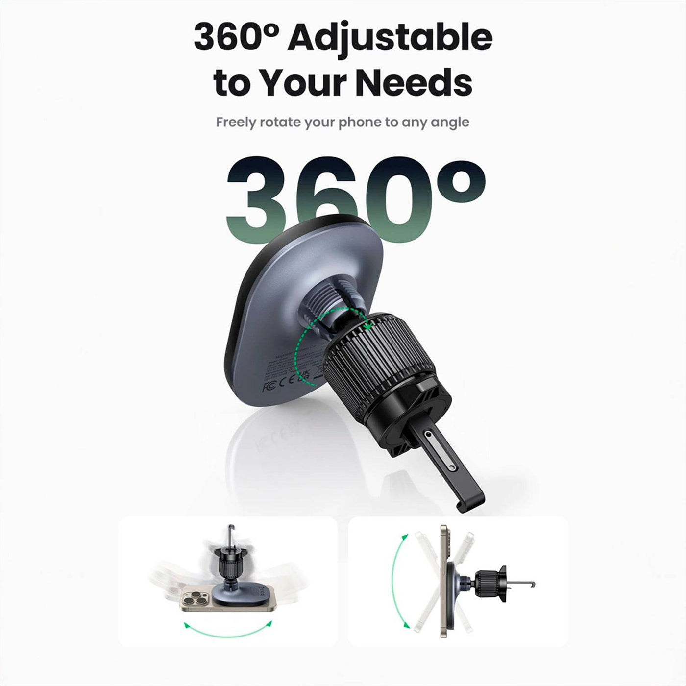 Cargador de auto inalámbrico magnético UGREEN CD345 - Achorao