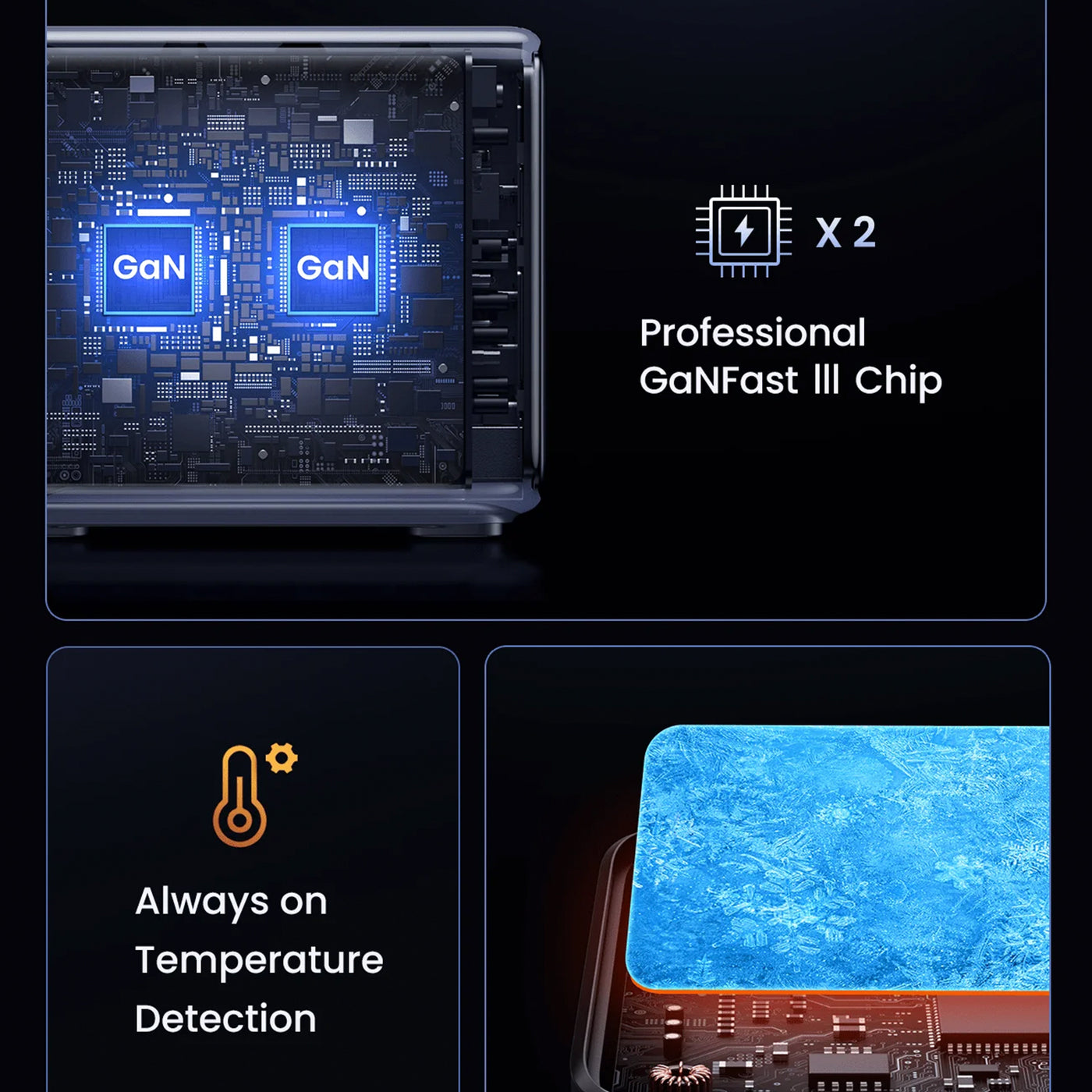 Cargador de escritorio UGREEN Nexode 300W USB-C GaN de 5 puertos CD333 - Achorao