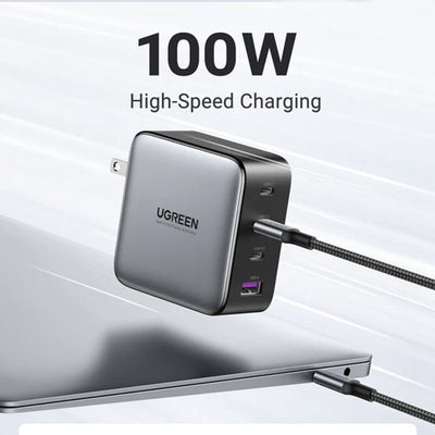 Cargador de Pared UGREEN Nexode 100W USB C GaN CD226 - 4 Puertos - Achorao