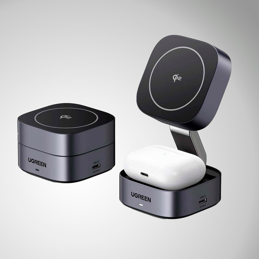Cargador inalámbrico magnético UGREEN 15W 2 en 1 W702 - Achorao