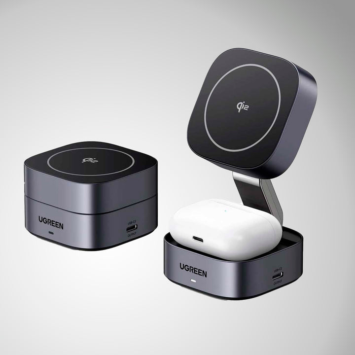 Cargador inalámbrico magnético UGREEN 15W 2 en 1 W702 - Achorao