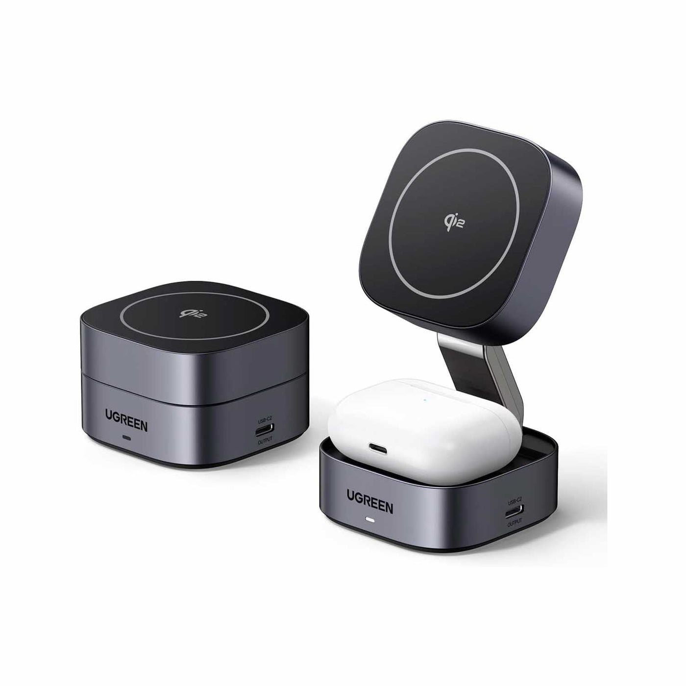 Cargador inalámbrico magnético UGREEN 15W 2 en 1 W702 - Achorao