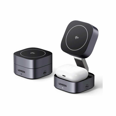 Cargador inalámbrico magnético UGREEN 15W 2 en 1 W702 - Achorao