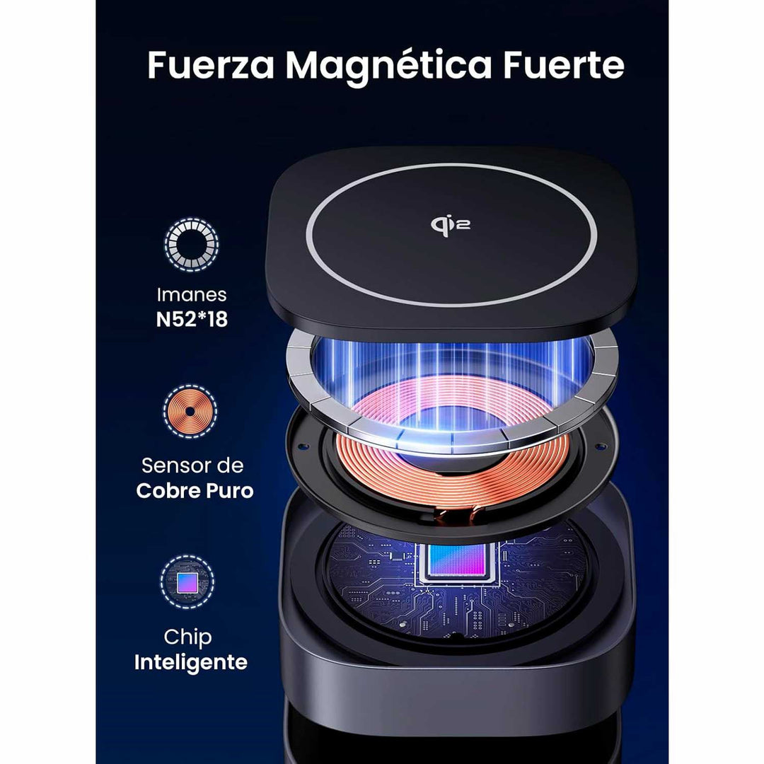 Cargador inalámbrico magnético UGREEN 15W 2 en 1 W702 - Achorao