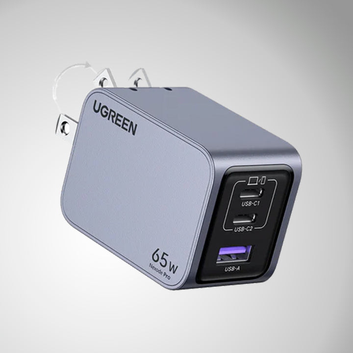 Cargador rápido para iPhone UGREEN Nexode Pro 65W 3-Port GaN X755 - Achorao