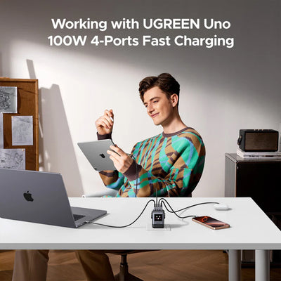 Cargador Ugreen Uno 100w 4-port GaN Carga Rápida X688 - Achorao