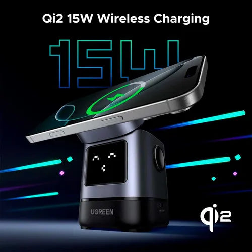 Estación de carga magnética inalámbrica UGREEN Uno 2 en 1, para i phone W709 - Achorao