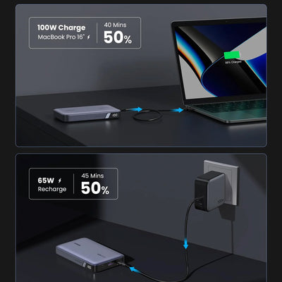 Power Bank UGREEN 20000mAh 100W Two-way PB720 - Achorao