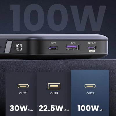 Power Bank UGREEN 20000mAh 100W Two-way PB720 - Achorao