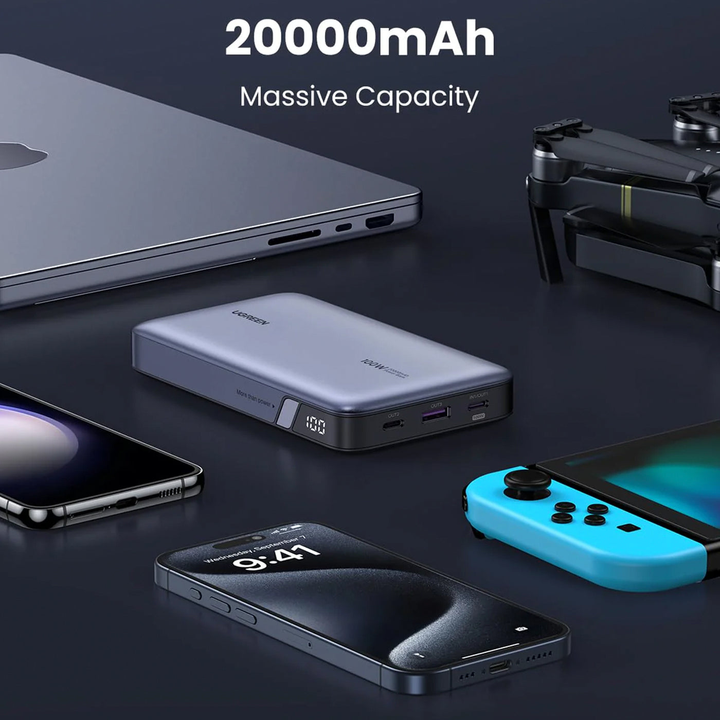 Power Bank UGREEN 20000mAh 100W Two-way PB720 - Achorao