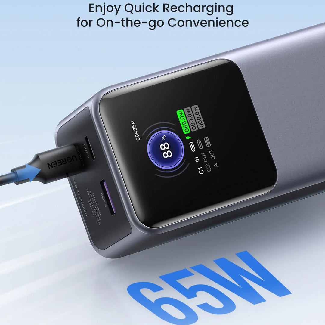 POWER BANK UGREEN de carga rápida 200W 25000MAH PB722 35525B - Achorao
