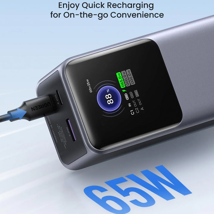 POWER BANK UGREEN de carga rápida 200W 25000MAH PB722 35525B - Achorao