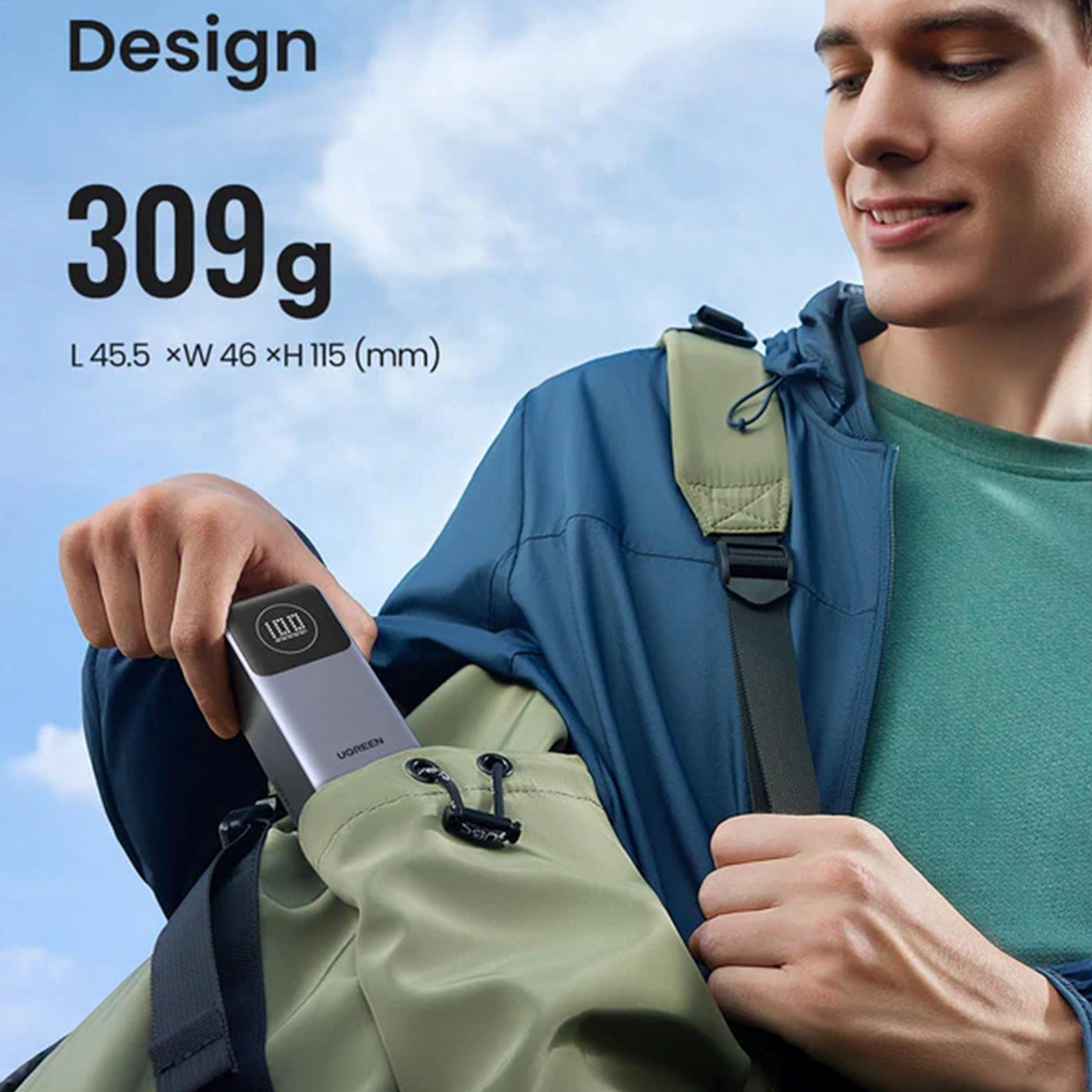 Power Bank UGREEN Nexode 12000mAh 100W con Pantalla Digital Inteligente PB724 - Achorao