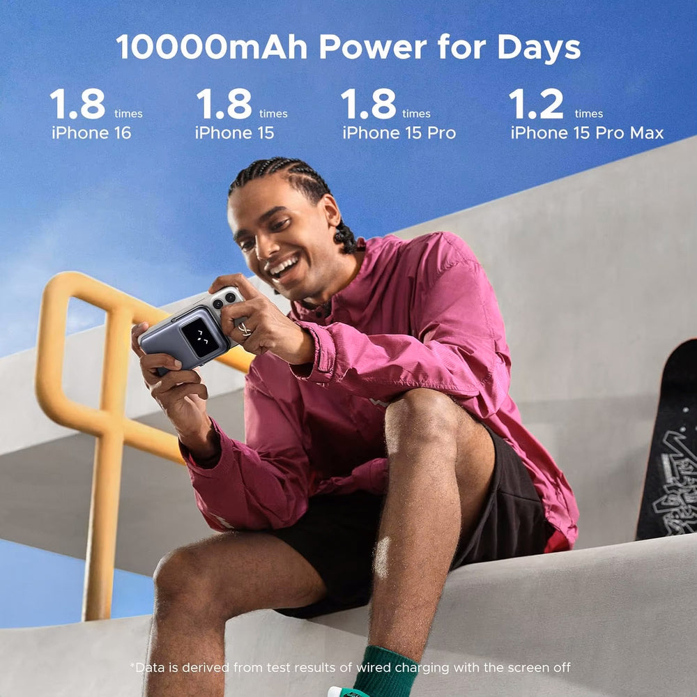 Cargador portátil magnético de 10000 mAh UGREEN Uno, paquete de batería inalámbrica PD 20 W con pantalla TFT - PB572 - Achorao