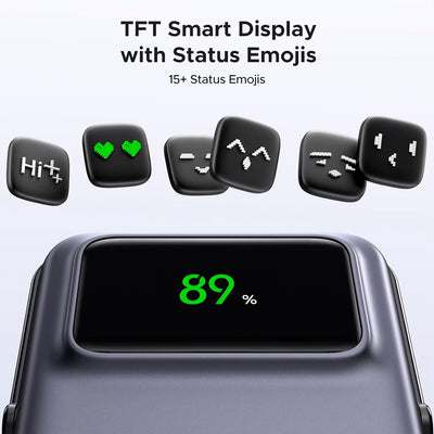 Cargador portátil magnético de 10000 mAh UGREEN Uno, paquete de batería inalámbrica PD 20 W con pantalla TFT - PB572 - Achorao