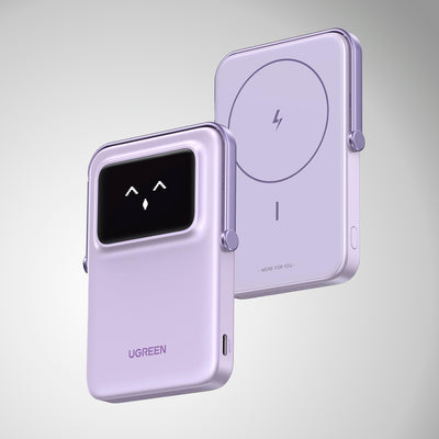 Cargador portátil magnético de 10000 mAh UGREEN Uno, paquete de batería inalámbrica PD 20 W con pantalla TFT - PB572 - Achorao