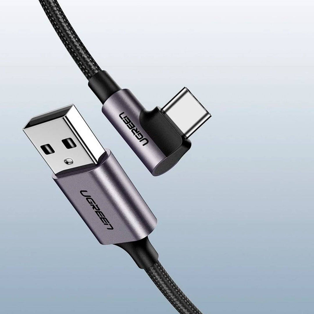 Angulo Recto USB-A a USB-C Cable 2m UGREEN (Space Gray) US284 - Achorao