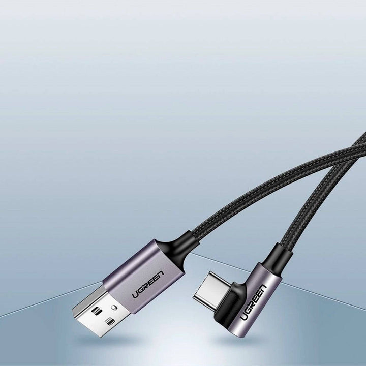 Angulo Recto USB-A a USB-C Cable 2m UGREEN (Space Gray) US284 - Achorao