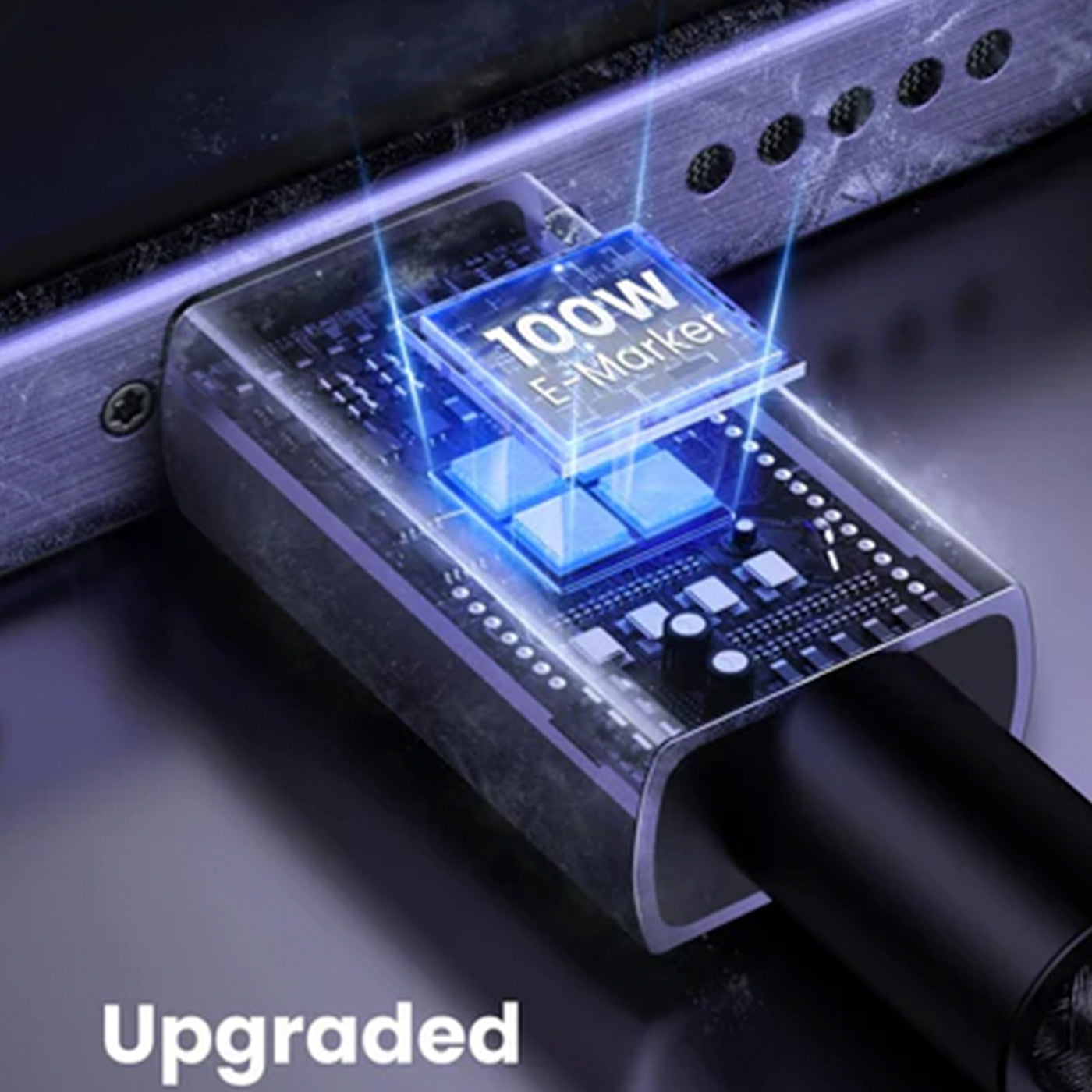 Cable de carga rápida y transferencia de datos Ugreen USB-C a USB-C L512 100W - 1m - Achorao